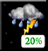 Slight Chc T-Storms. Chance for Measurable Precipitation 20% Slight Chc T-Storms. Chance for Measurable Precipitation 20%