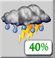 Chance T-Storms. Chance for Measurable Precipitation 40% Chance T-Storms. Chance for Measurable Precipitation 40%
