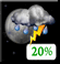Thursday Night: Slight Chance Showers And Thunderstorms then Partly Cloudy