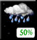 Sunday Night: Chance Light Rain